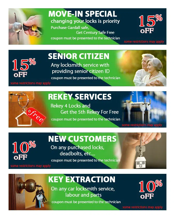 Atlantic Locksmith Store Clifton Heights, PA 610-235-0672 - coupon20-set-five